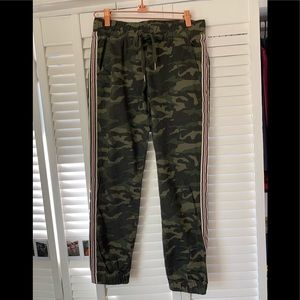 Cotton On Camo Track Joggers with Side Stripes